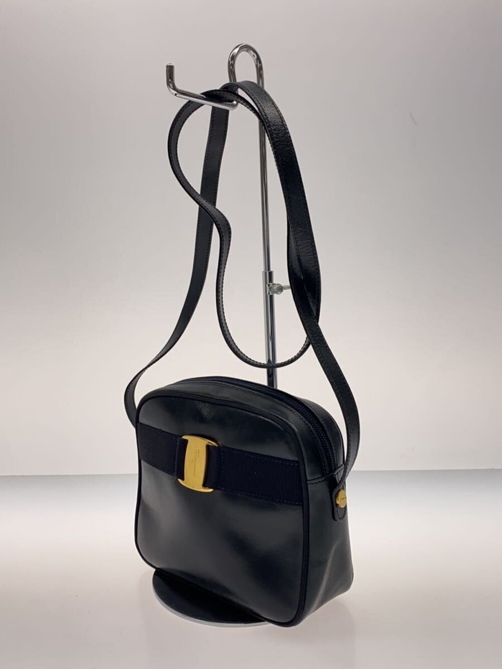 Salvatore Ferragamo Shoulder Vara Bag Black